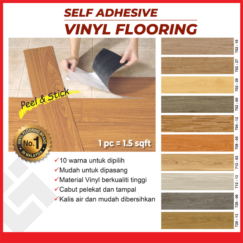 1.8mm Strong Self Adhesive Vinyl DIY Flooring Sticker by carton 286 1 Primelay