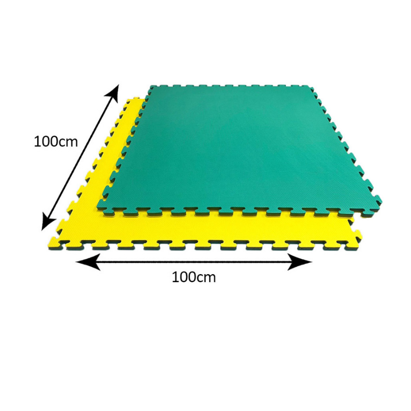 25mm Interlocking Puzzle Foam Mats For Indoor Activities YELLOWGREEN