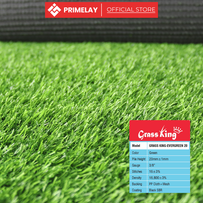 [2m] Evergreen 20mm Artificial Grass Decoration [1unit =2mx0.5m