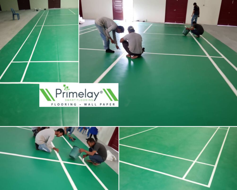 Indoor Badminton Court Flooring Project at Sekolah Menengah Agama Nilai