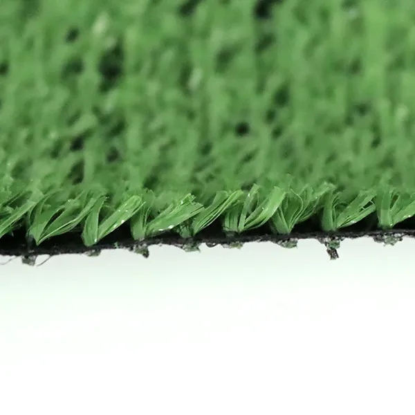 Artificial Green Grass Mat Close Up Side