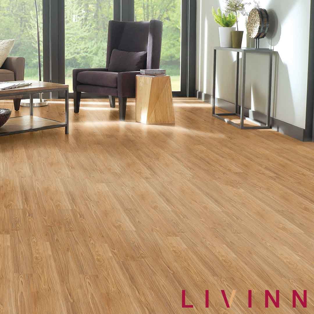 Stunning Exotic Wood Color for Living Room Vinyl Flooring LIVINN1061