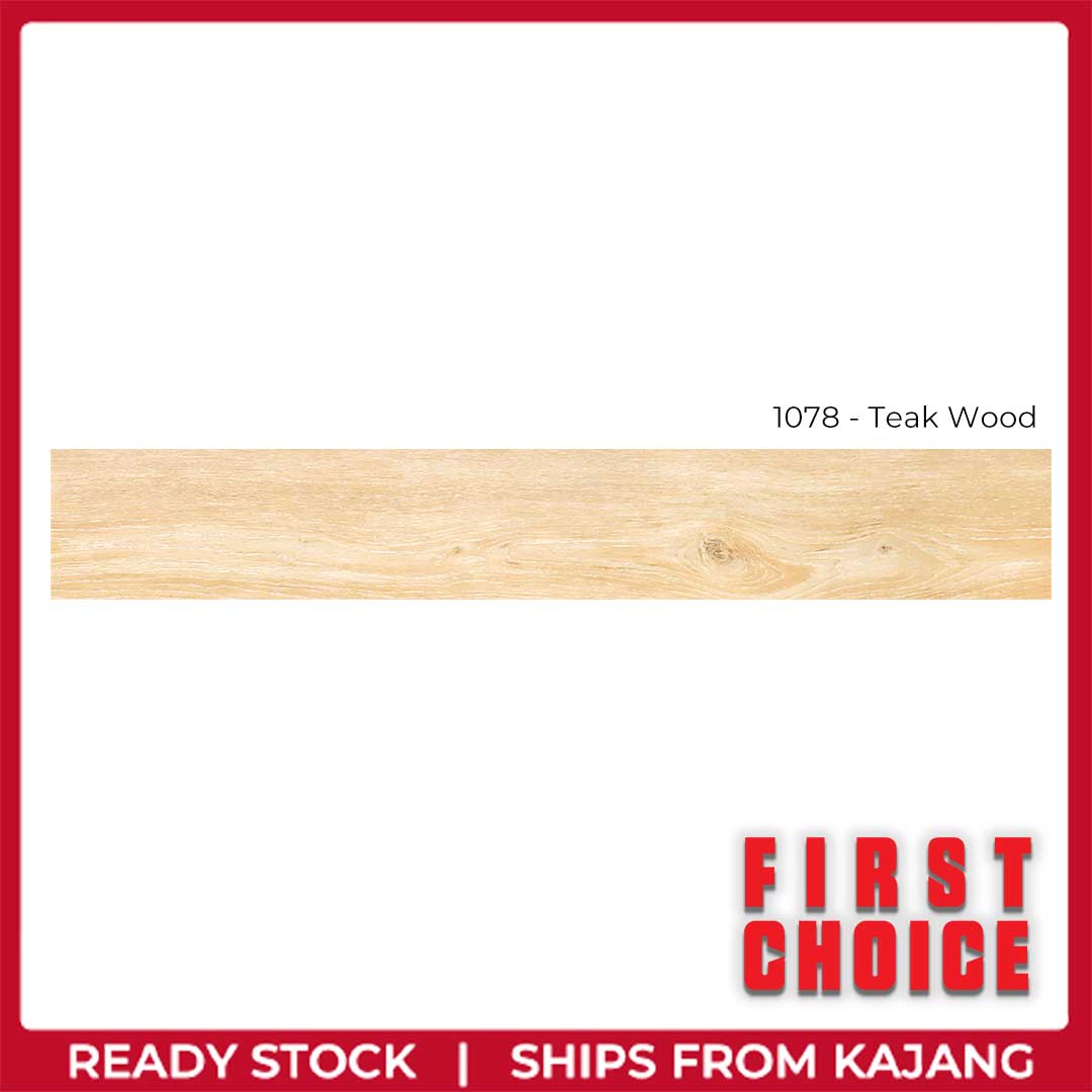 Quality Hybrid Laminate Flooring Malaysia [5mm] Teak Wood 1078 First Choice