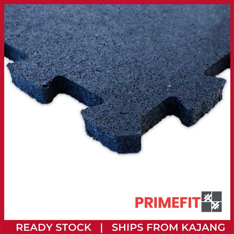 15mm Interlocking Gym Mat Rubber Tile For Gym Weight Training BORDER