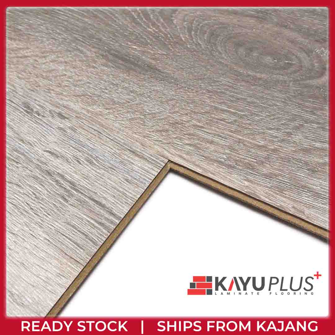 Outstanding Durability Laminate Flooring [8mm] | Smokey Grey - 584