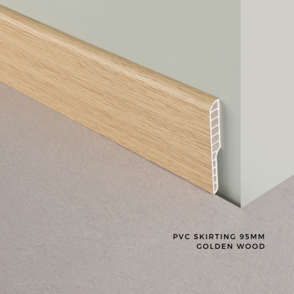 95MM PVC Floor Skirting for Vinyl, SPC, Laminate Flooring | 8 Feet ...