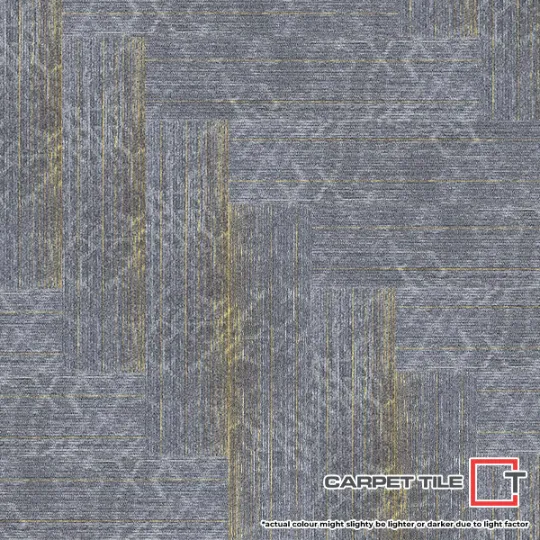 2-4mm Grey Office Carpet Valeron Yellow Dusk Close Up