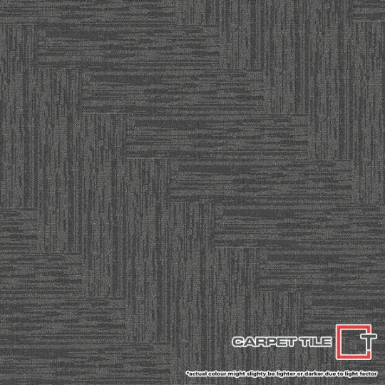 5mm Grey Carpet Tiles Close Up Vermiton Charred Oak