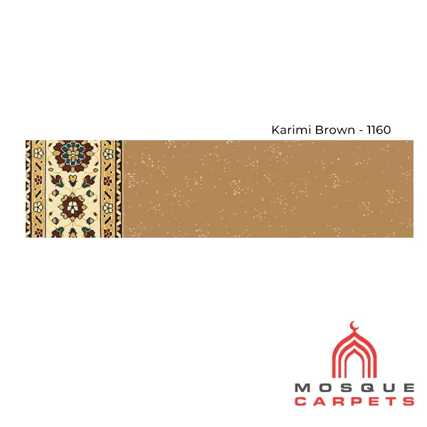 Carpet in Mosque Design Al-Nurayn Karimi Brown Variation