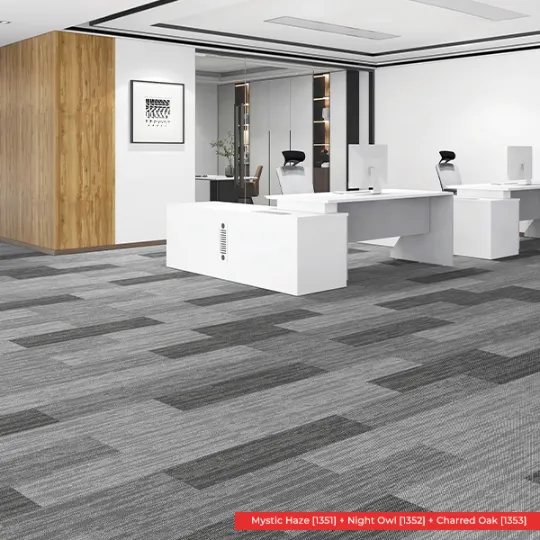 Grey Carpet Tiles Example Office Photos Mystic Haze Night Owl Charred Oak