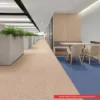 Heavy Duty Commercial Carpet Tiles Desert Beige Blue Horizon Office Example