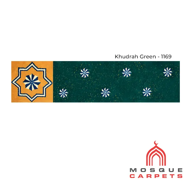 Mosque Carpet 8mm Design Al-Imanah Khudrah Green Variation