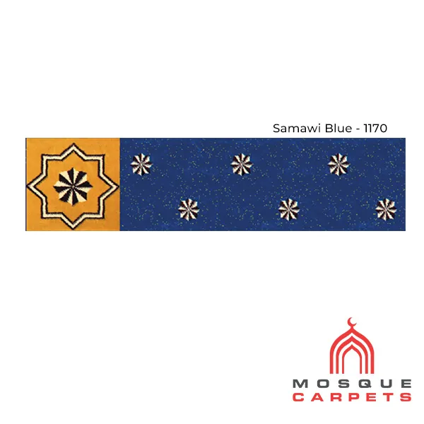 Mosque Carpet 8mm Design Al-Imanah Samawi Blue Variation