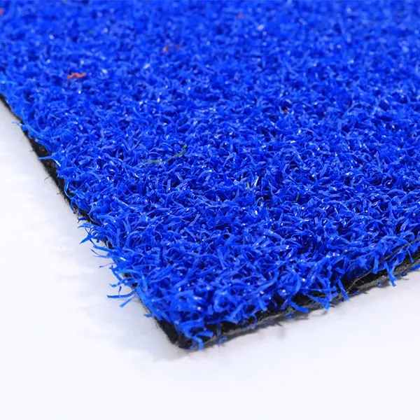 Outdoor Sports Blue Turf Carpet Side Angle