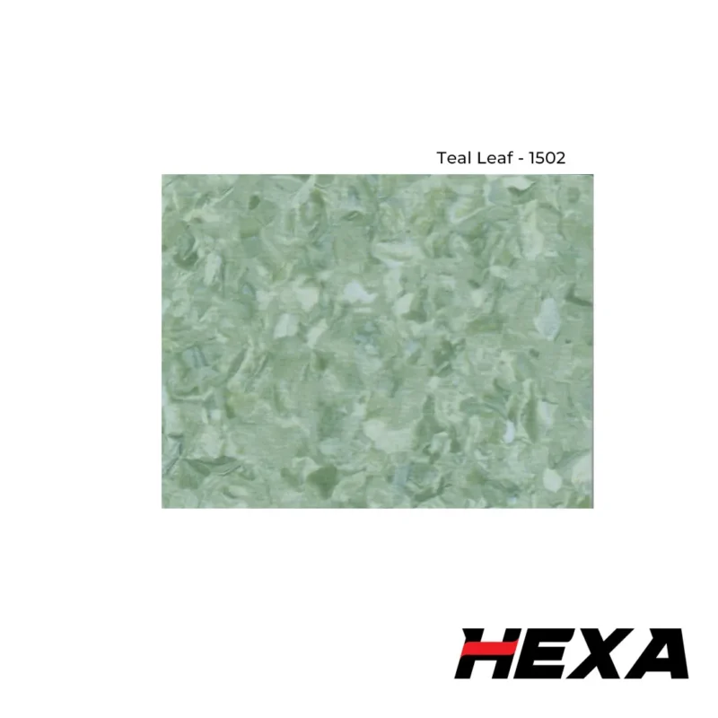 Green Heavy Duty Vinyl Flooring Roll Color Code Teal Leaf