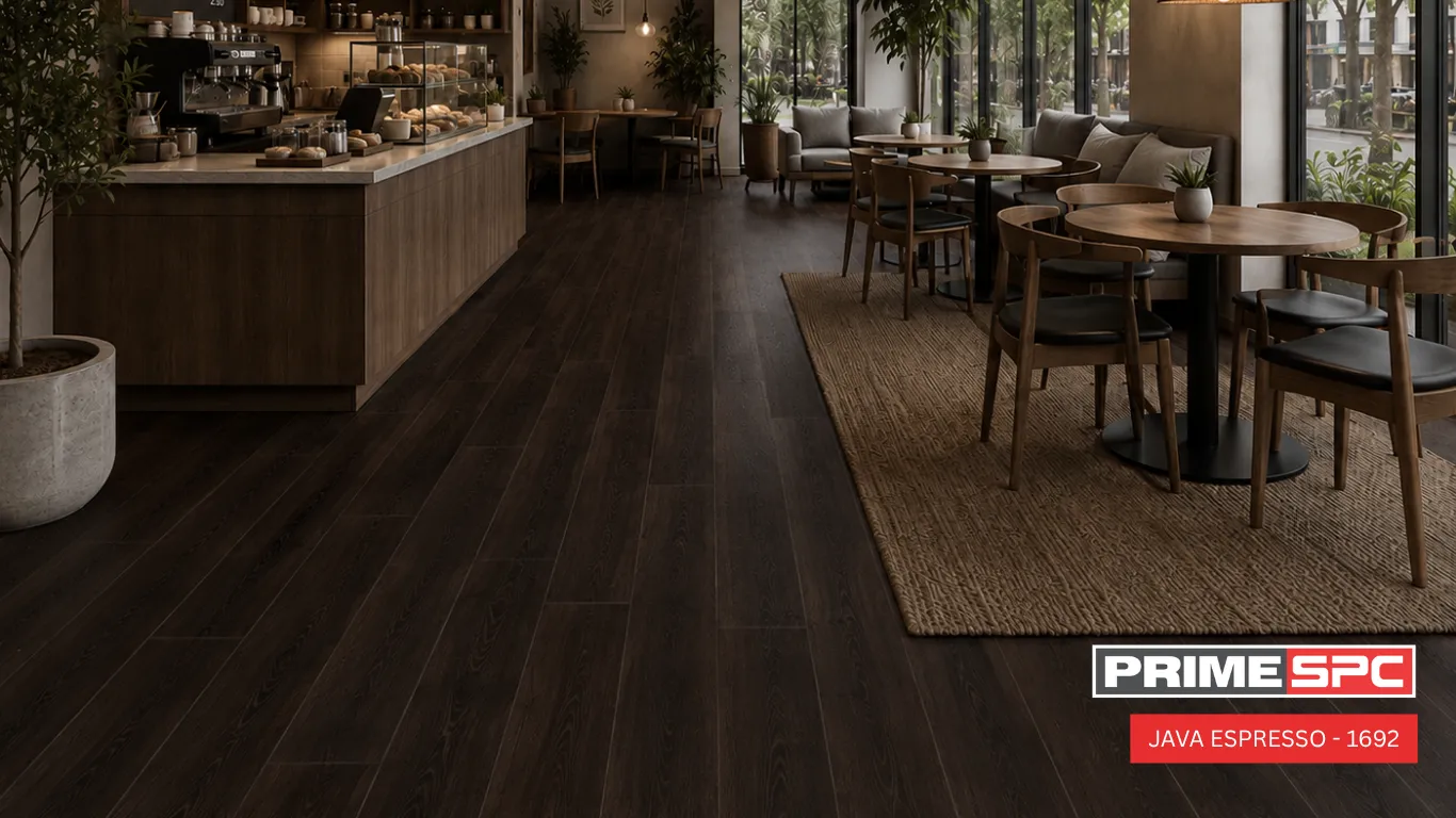 Java Espresso Dark Wood SPC Flooring Malaysia — Primelay | Java Espresso 1692 | Prime SPC