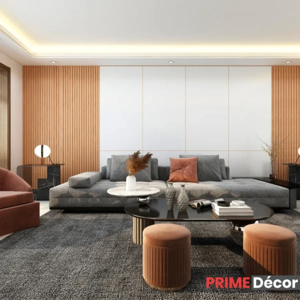 Brown Wood PVC Wall Panel Wooden Design