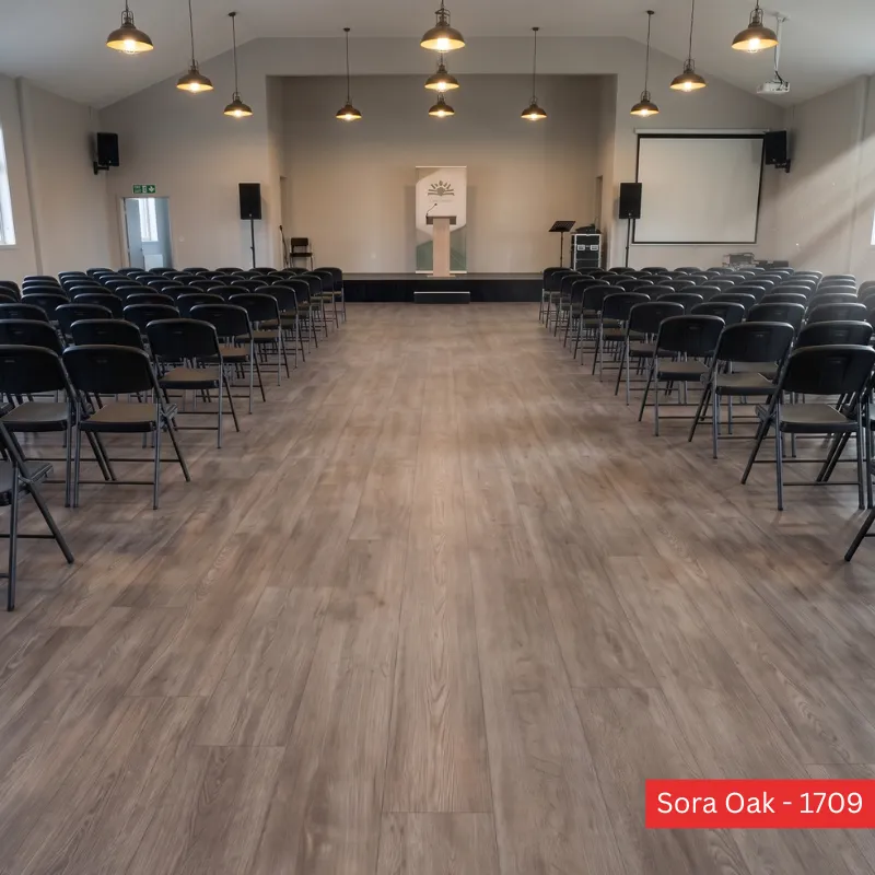 Anti Bacterial Flooring Vinyl Rolls | Sora Oak -1709 | ZORA-HET Vinyl Roll