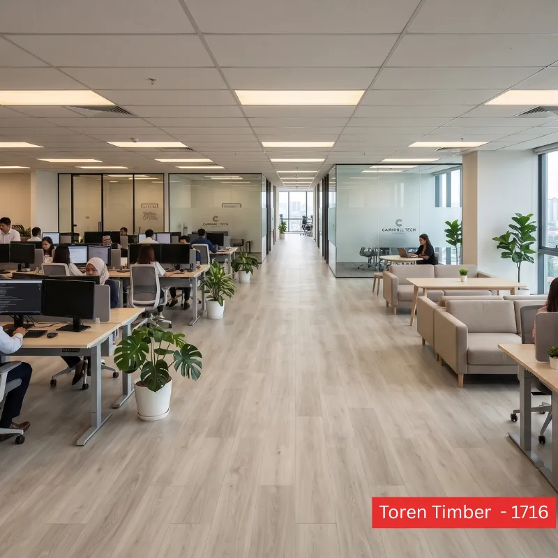 Flooring for High Traffic Commercial Areas | Toren Timber - 1716 | ZORA-HET Vinyl Roll