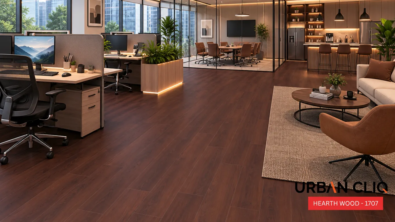 Hearth Wood SPC flooring 1707 Urban Cliq 7mm — deep warm chocolate oak Malaysia — Primelay Flooring